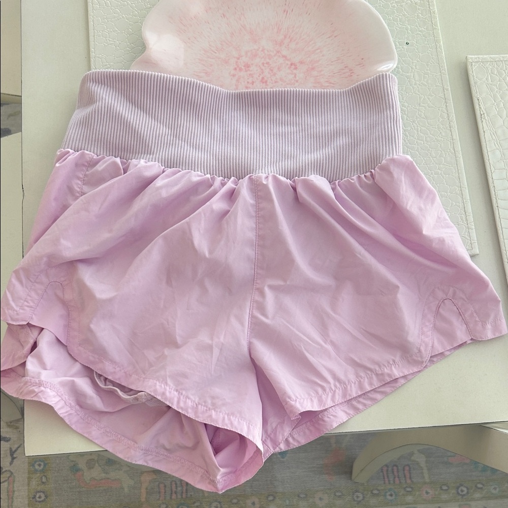 FP Movement by Free People Lilac Ribbed Waist Shorts